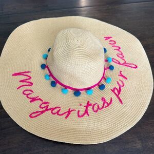 Margaritas Por Favor Express Tan Straw Beach Summer Sun Hat